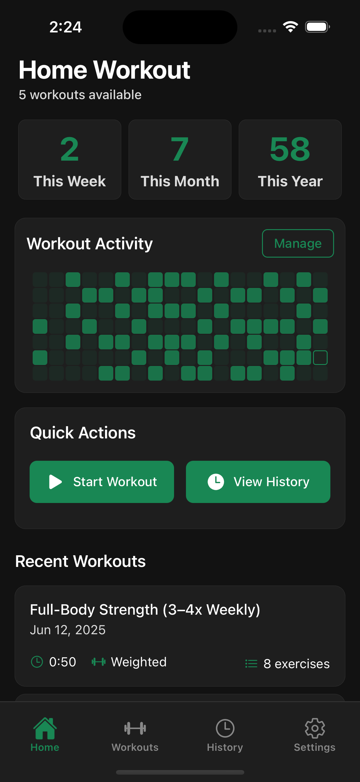 Home Workout App Screenshot 3